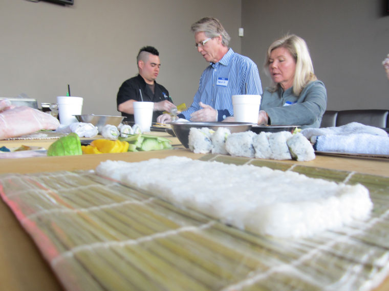 Blue Wasabi sushi-making class